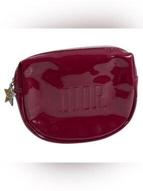 Dior Beaute GWP✨❤️🤎Patent Leather Cosmetic Pouch in Deep Berry